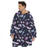 Egyptian Tribal Symbols Print Hoodie Blanket