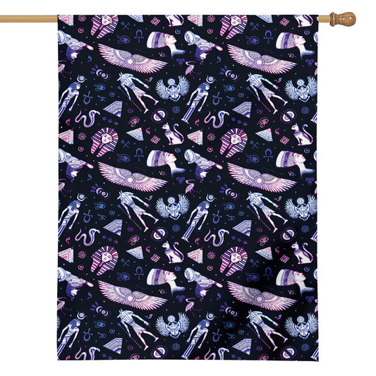 Egyptian Tribal Symbols Print House Flag
