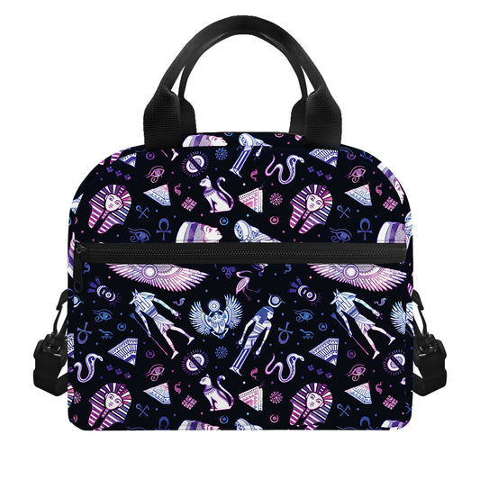 Egyptian Tribal Symbols Print Insulated Lunch Bag