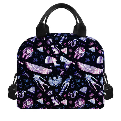 Egyptian Tribal Symbols Print Insulated Lunch Bag