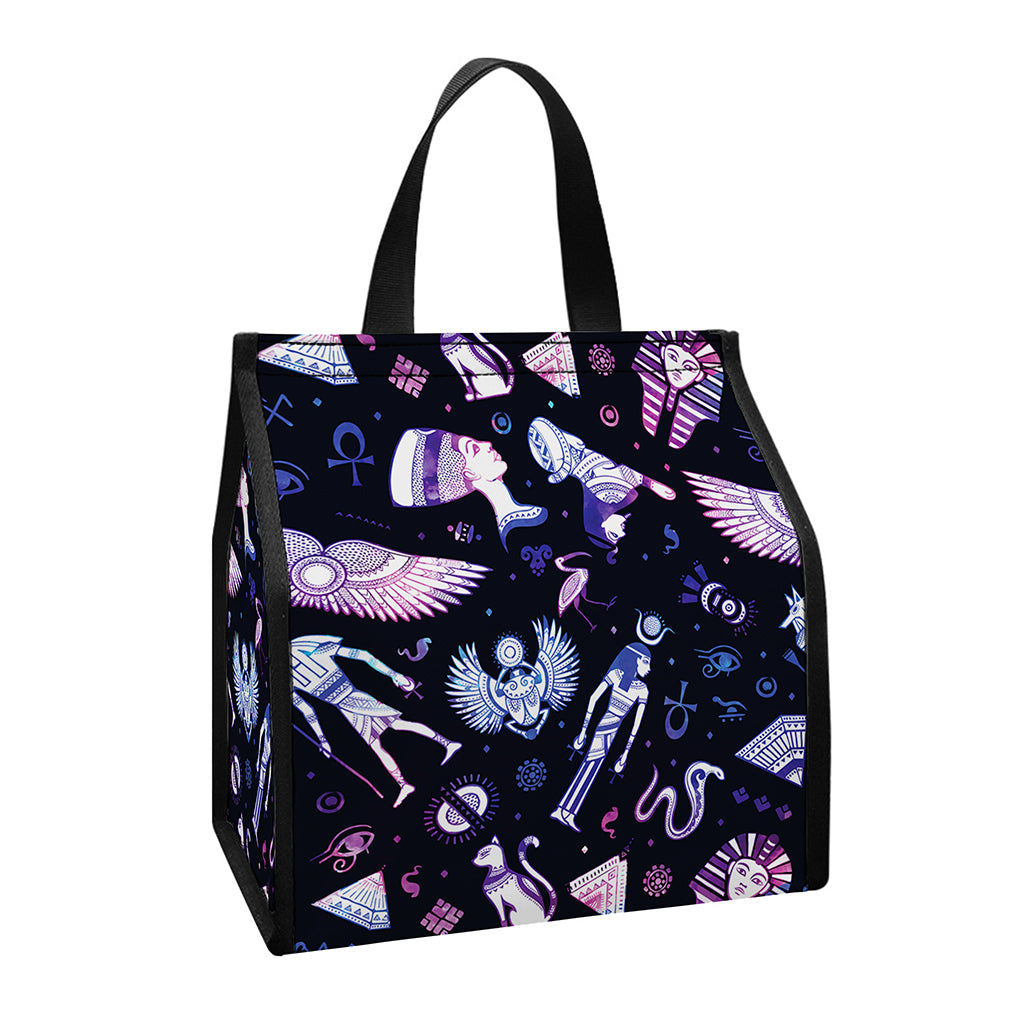 Egyptian Tribal Symbols Print Insulated Lunch Tote