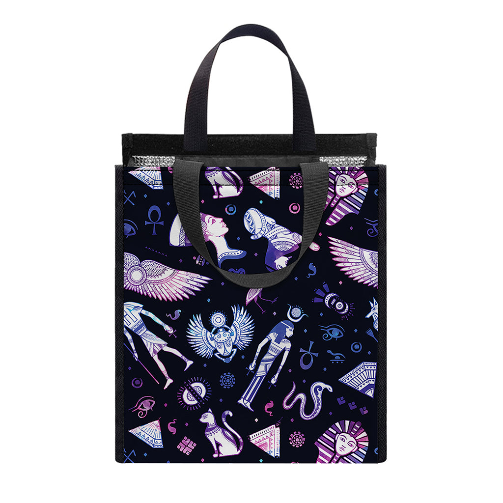 Egyptian Tribal Symbols Print Insulated Lunch Tote