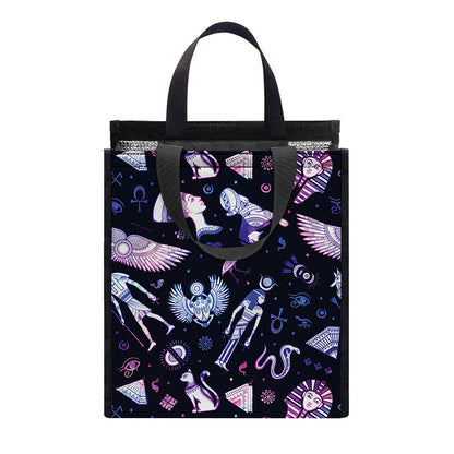 Egyptian Tribal Symbols Print Insulated Lunch Tote