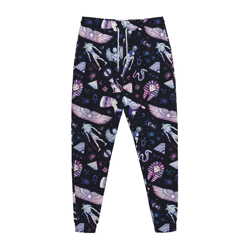 Egyptian Tribal Symbols Print Jogger Pants