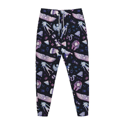 Egyptian Tribal Symbols Print Jogger Pants