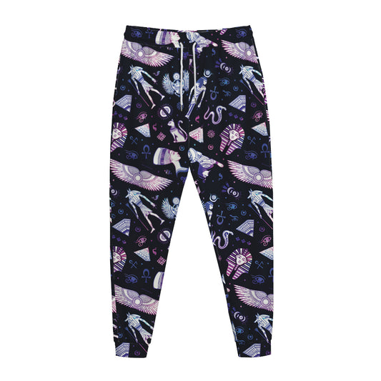 Egyptian Tribal Symbols Print Jogger Pants