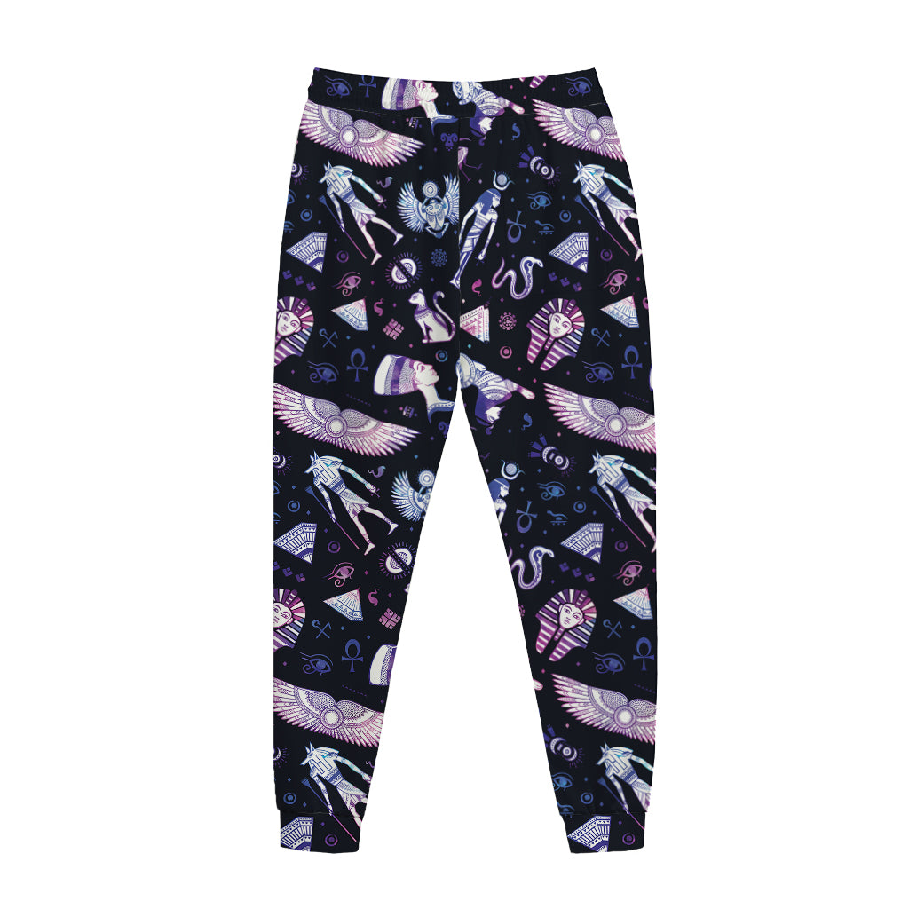 Egyptian Tribal Symbols Print Jogger Pants