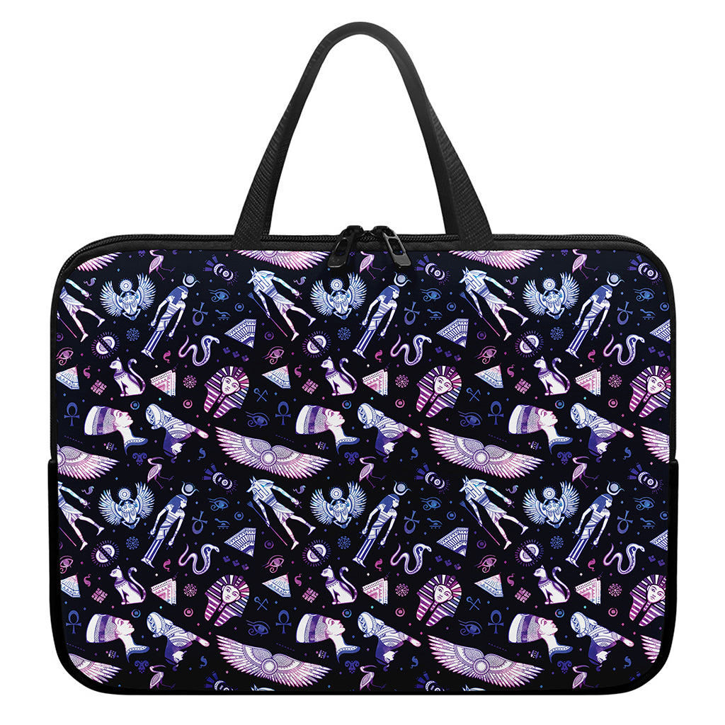 Egyptian Tribal Symbols Print Laptop Sleeve With Handle