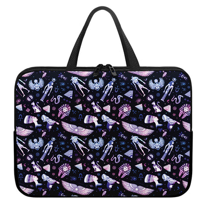 Egyptian Tribal Symbols Print Laptop Sleeve With Handle