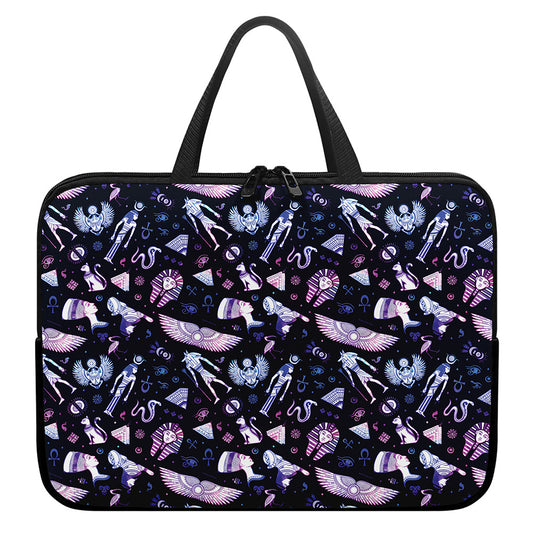 Egyptian Tribal Symbols Print Laptop Sleeve With Handle