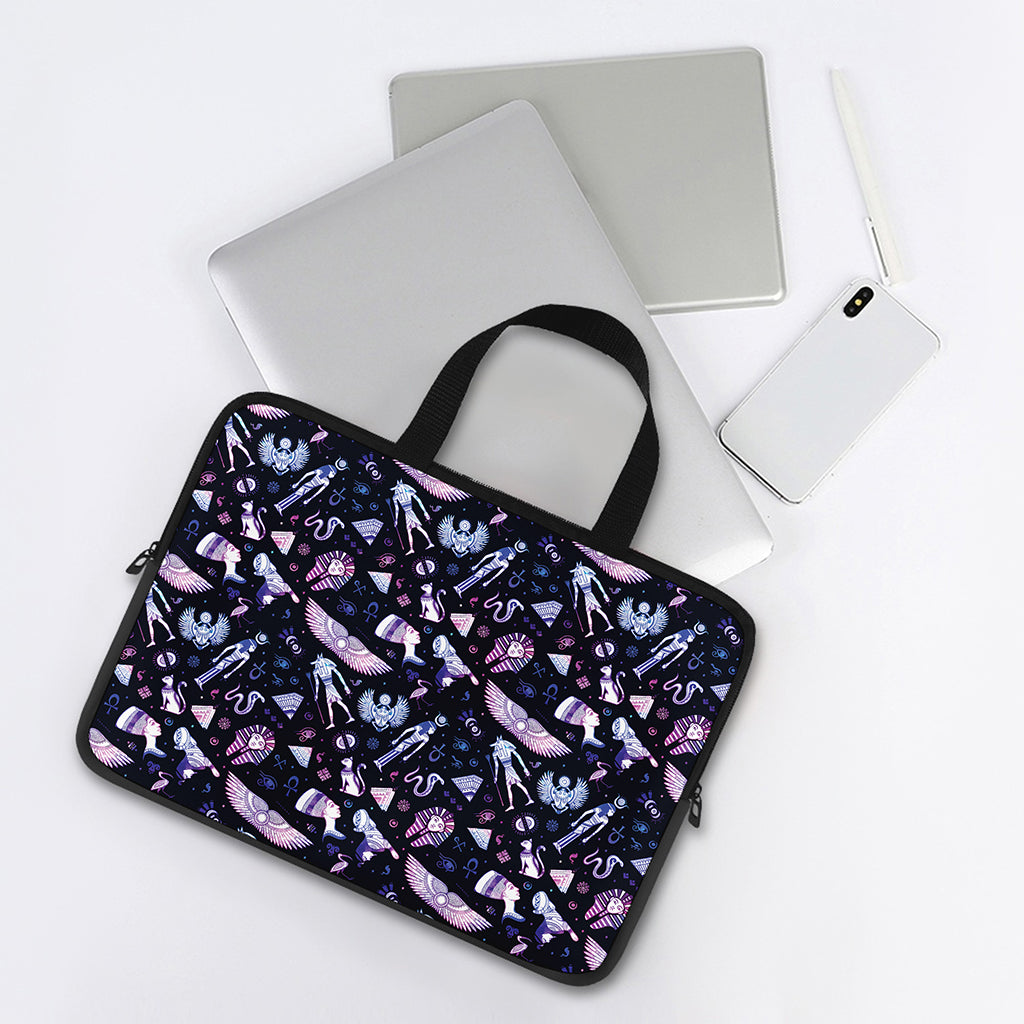 Egyptian Tribal Symbols Print Laptop Sleeve With Handle