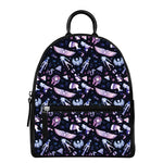 Egyptian Tribal Symbols Print Leather Backpack