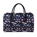 Egyptian Tribal Symbols Print Leather Duffel Bag