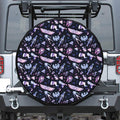 Egyptian Tribal Symbols Print Leather Spare Tire Cover