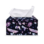 Egyptian Tribal Symbols Print Leather Tissue Box Cover