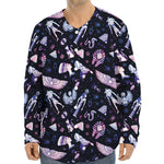 Egyptian Tribal Symbols Print Long Sleeve Baseball Jersey