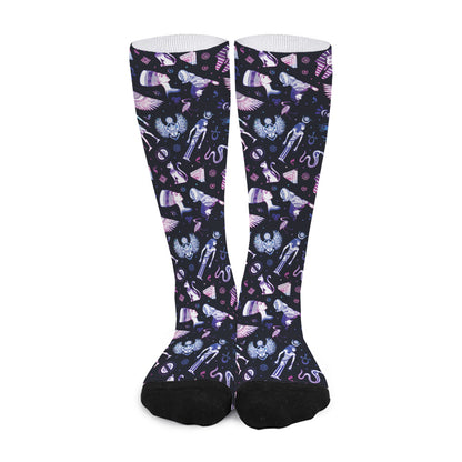 Egyptian Tribal Symbols Print Long Socks