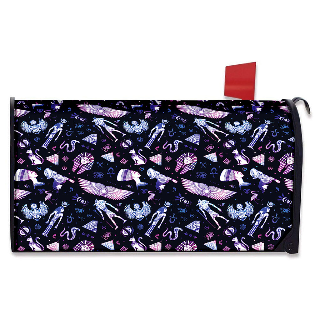 Egyptian Tribal Symbols Print Mailbox Cover