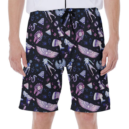 Egyptian Tribal Symbols Print Men's Beach Shorts