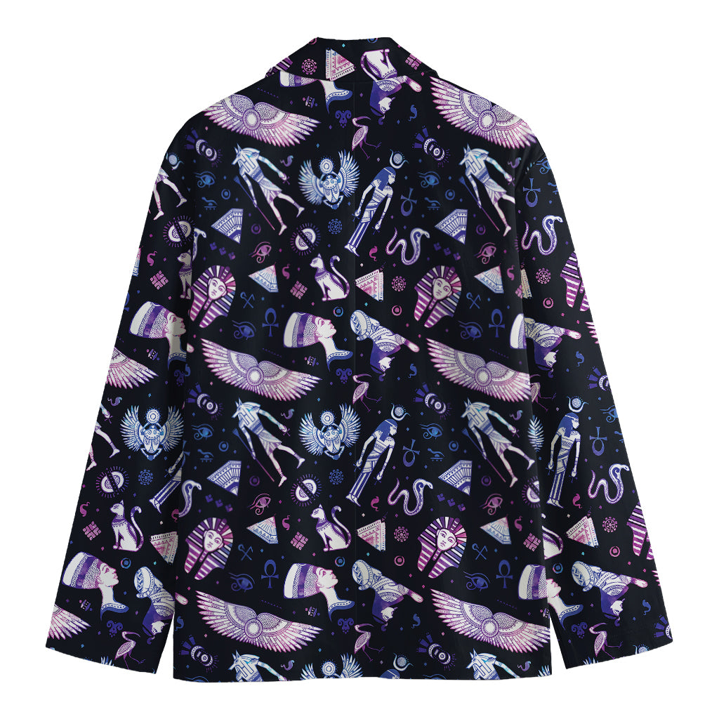 Egyptian Tribal Symbols Print Men's Cotton Blazer