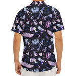 Egyptian Tribal Symbols Print Men's Deep V-Neck Shirt