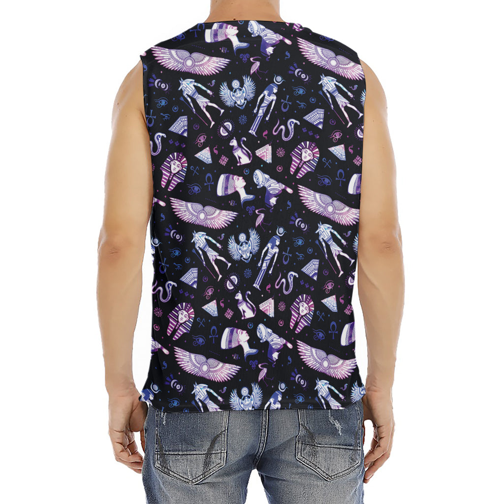 Egyptian Tribal Symbols Print Men's Fitness Tank Top