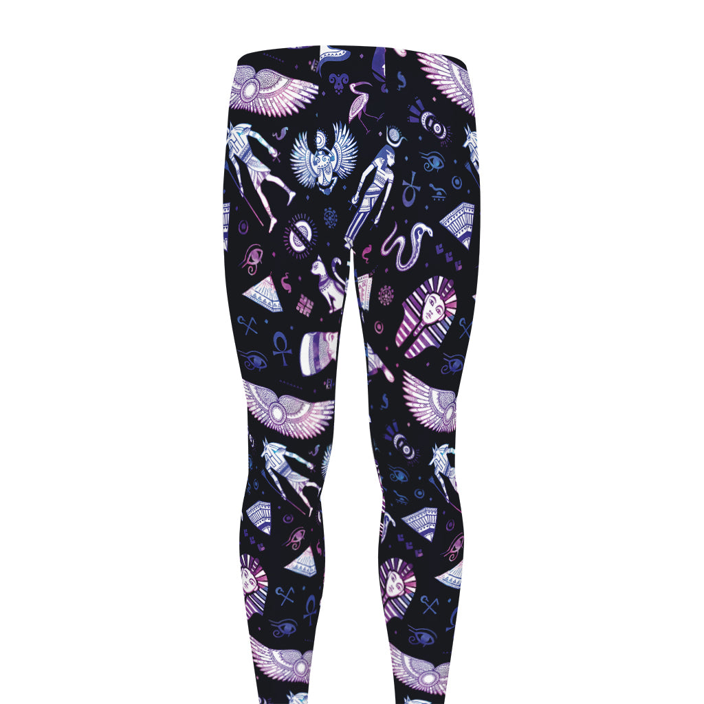 Egyptian Tribal Symbols Print Men's leggings