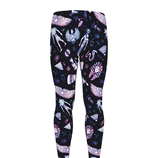 Egyptian Tribal Symbols Print Men's leggings