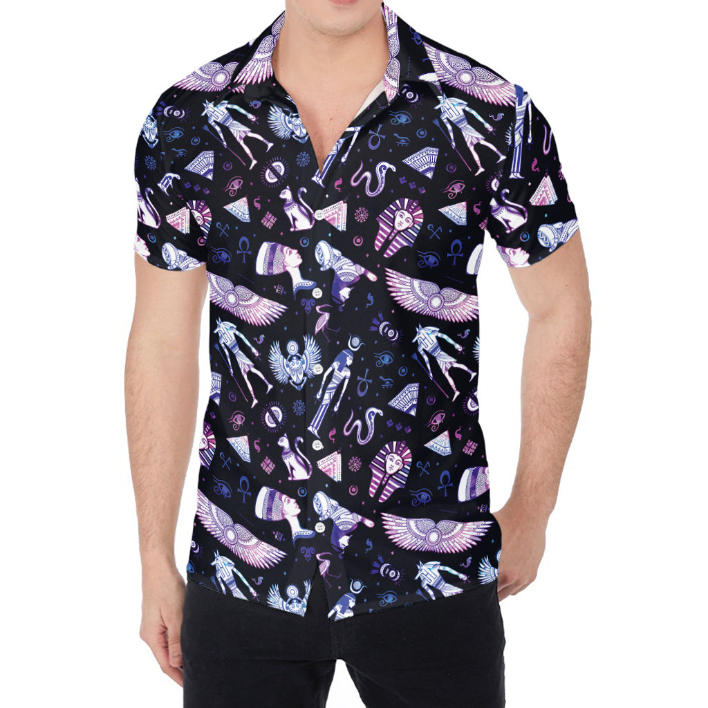 Egyptian Tribal Symbols Print Men's Shirt