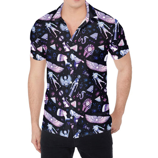 Egyptian Tribal Symbols Print Men's Shirt