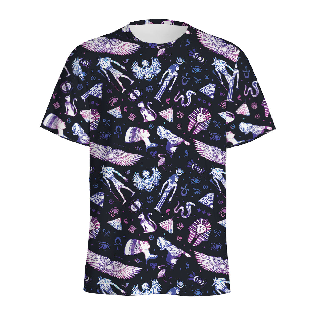 Egyptian Tribal Symbols Print Men's Sports T-Shirt