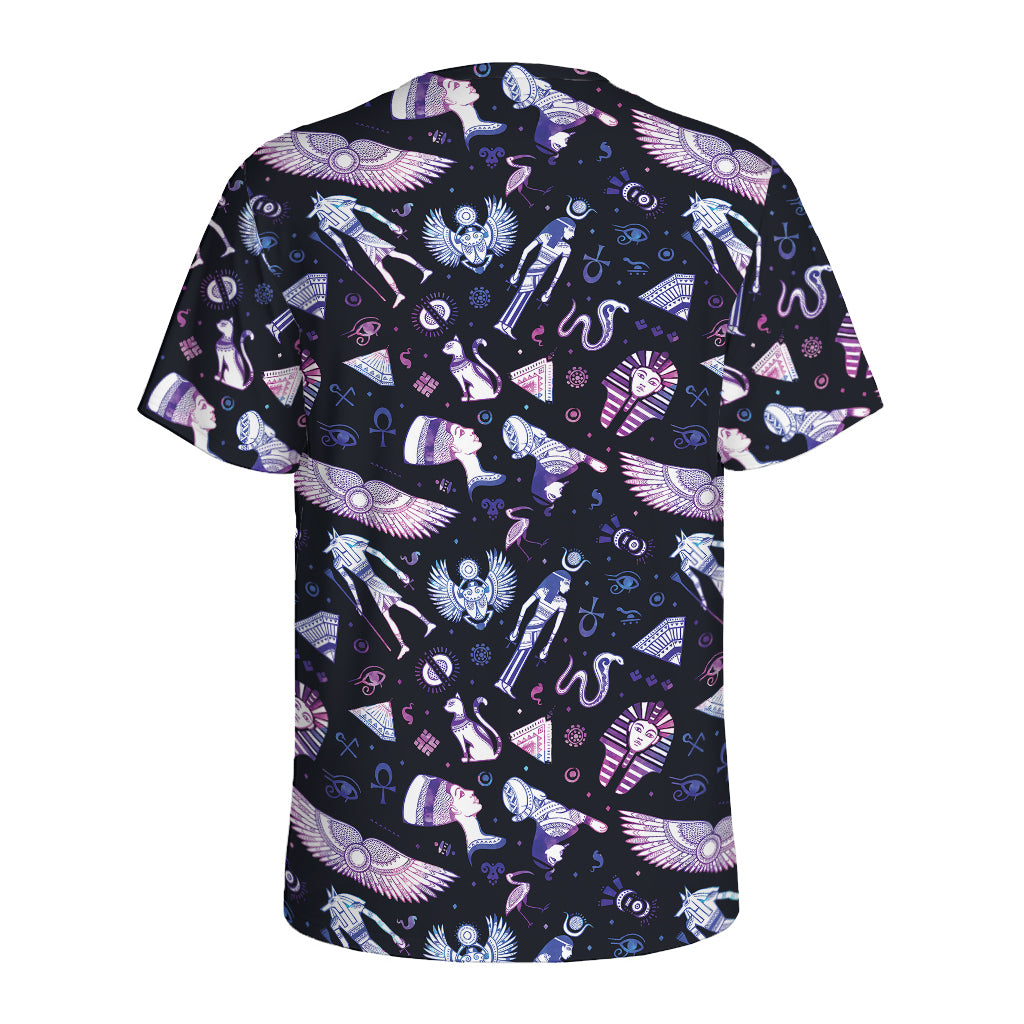 Egyptian Tribal Symbols Print Men's Sports T-Shirt