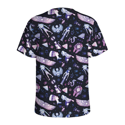 Egyptian Tribal Symbols Print Men's Sports T-Shirt