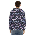 Egyptian Tribal Symbols Print Men's Velvet Pullover Hoodie
