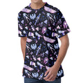 Egyptian Tribal Symbols Print Men's Velvet T-Shirt