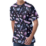 Egyptian Tribal Symbols Print Men's Velvet T-Shirt