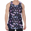 Egyptian Tribal Symbols Print Men's Velvet Tank Top