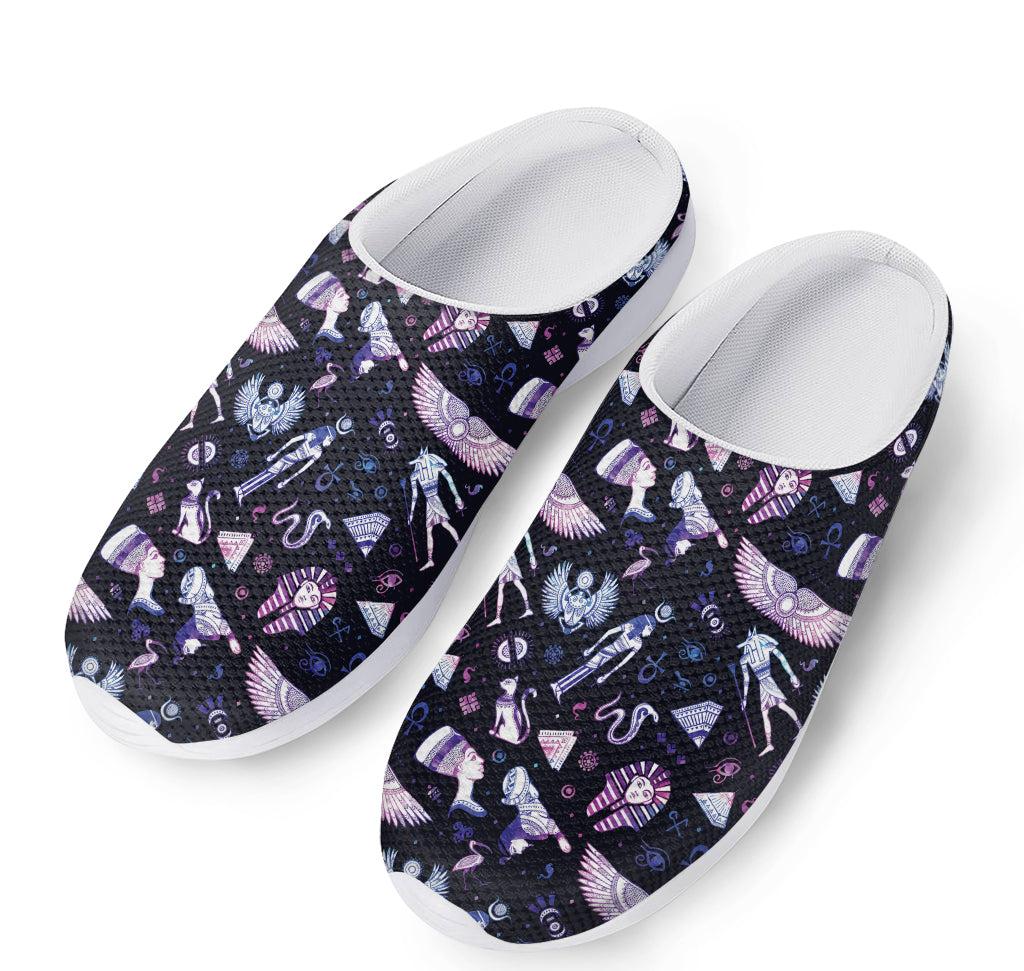 Egyptian Tribal Symbols Print Mesh Casual Shoes