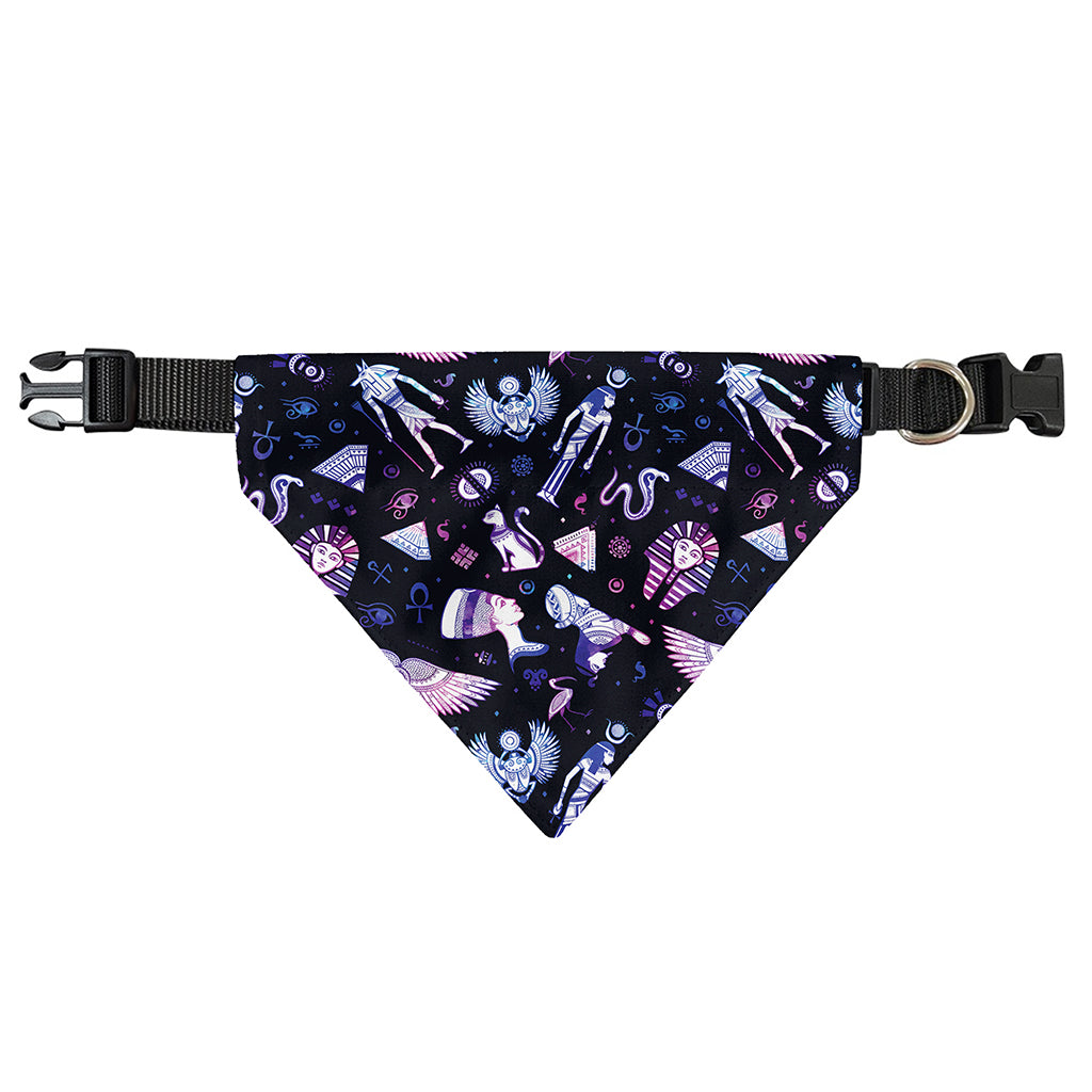 Egyptian Tribal Symbols Print Over The Collar Dog Bandana