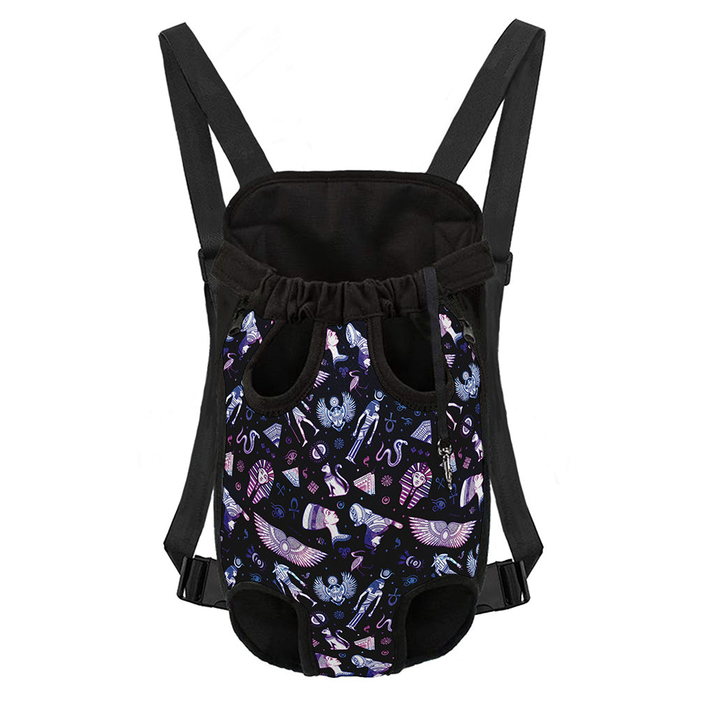 Egyptian Tribal Symbols Print Pet Carrier Backpack