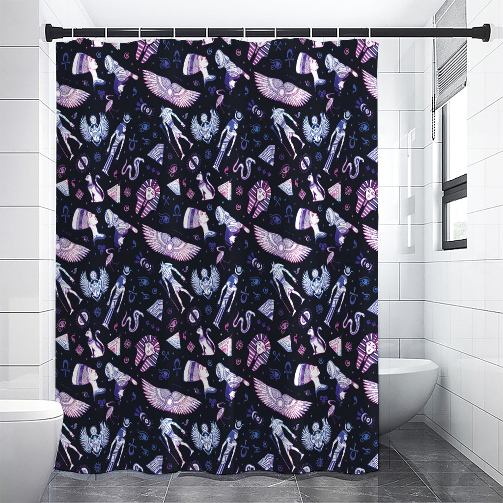Egyptian Tribal Symbols Print Premium Shower Curtain