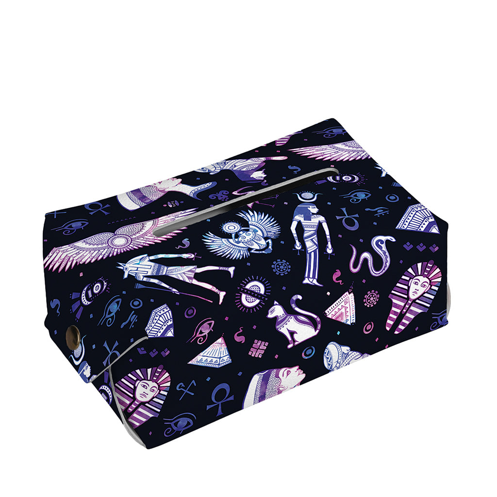 Egyptian Tribal Symbols Print Rectangle Tissue Box Cover