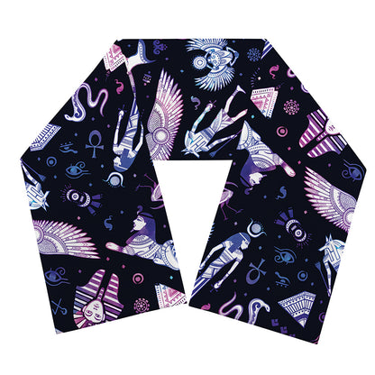 Egyptian Tribal Symbols Print Scarf