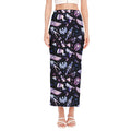 Egyptian Tribal Symbols Print Side Slit Maxi Skirt