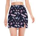 Egyptian Tribal Symbols Print Side Slit Mini Skirt