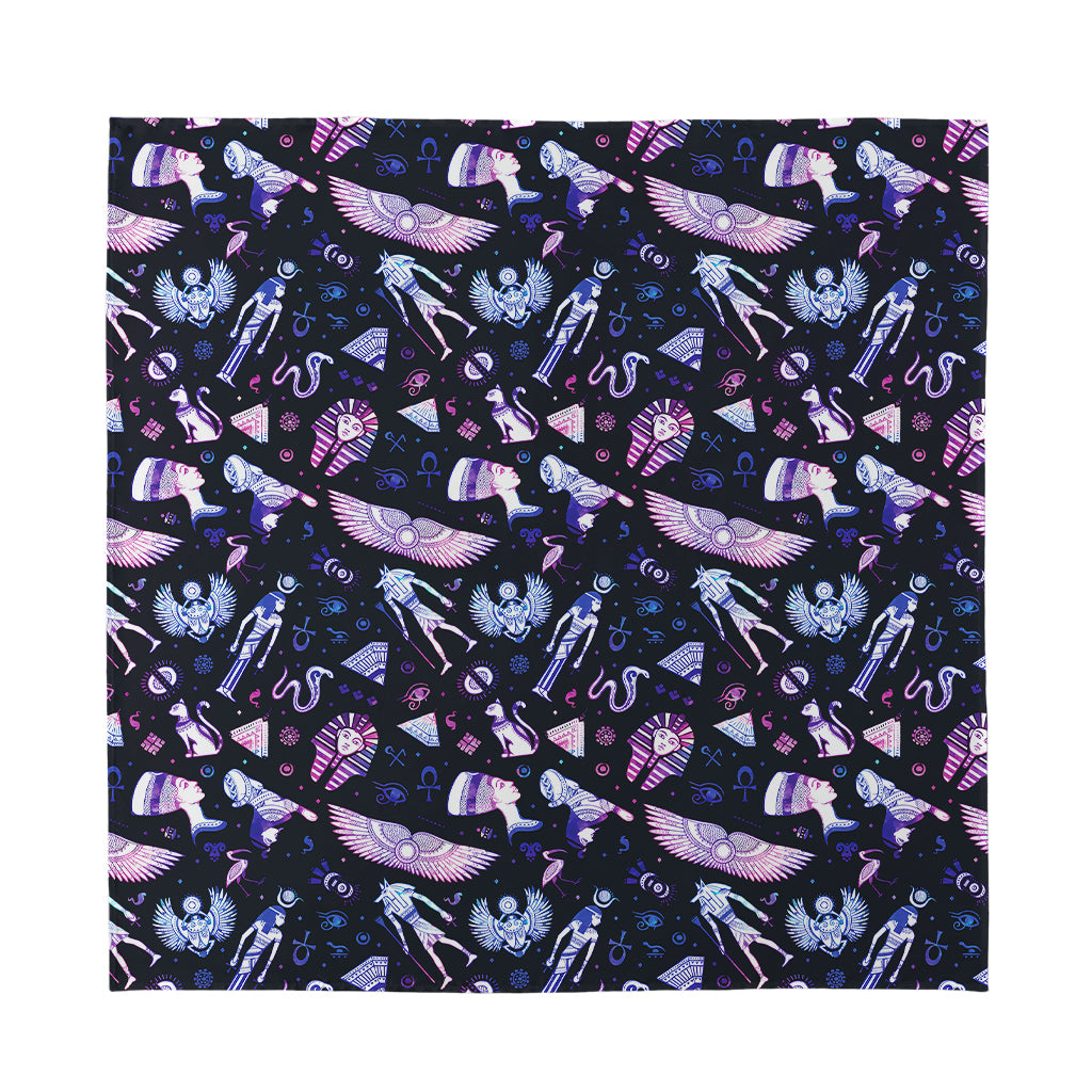 Egyptian Tribal Symbols Print Silk Bandana