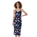 Egyptian Tribal Symbols Print Slim Fit Midi Cami Dress