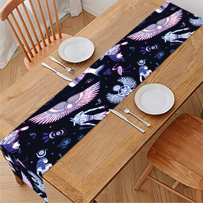 Egyptian Tribal Symbols Print Table Runner