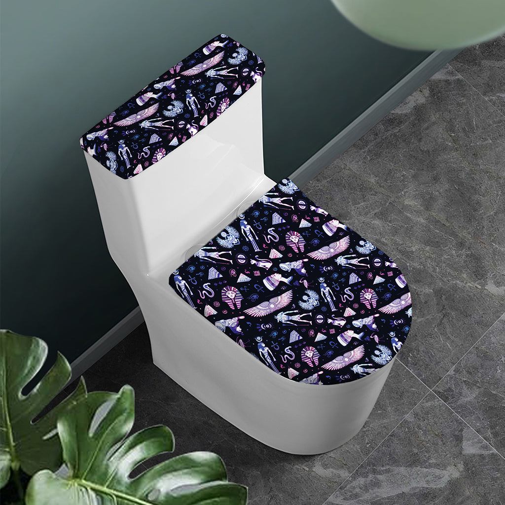 Egyptian Tribal Symbols Print Toilet Lid And Tank Cover Set