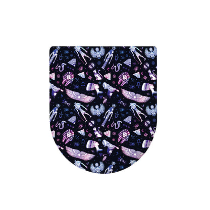 Egyptian Tribal Symbols Print Toilet Lid Cover
